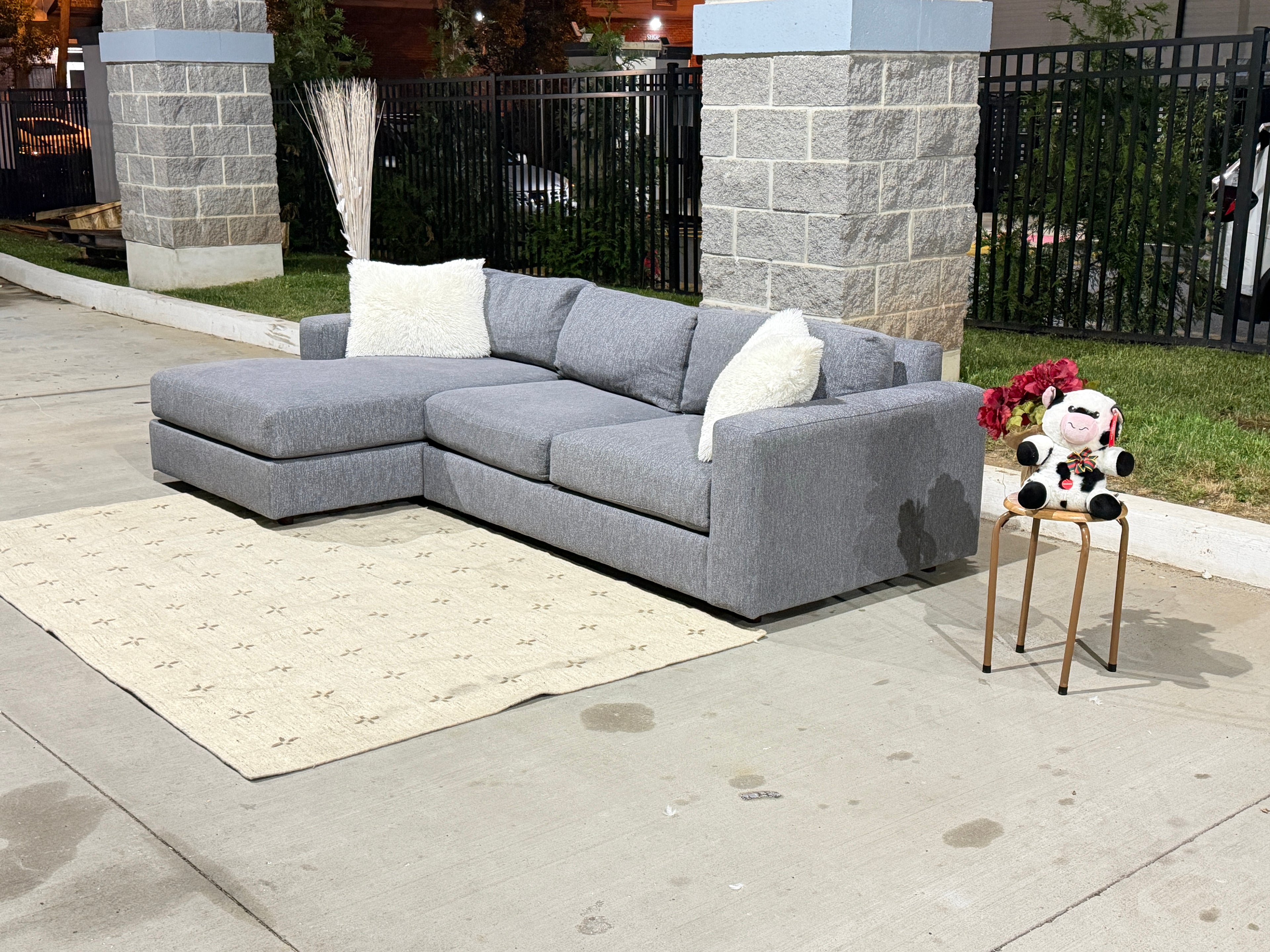 West elm urban 2pc sectional