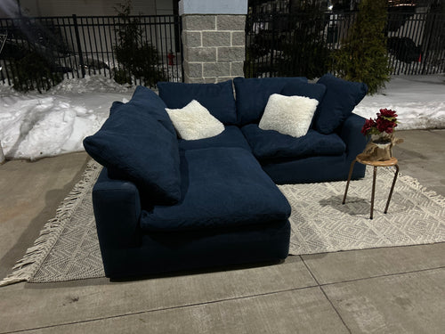 Dream Navy 131'' 3 Piece Modular Sofa with 2 Corners, 1 Armless Chair
