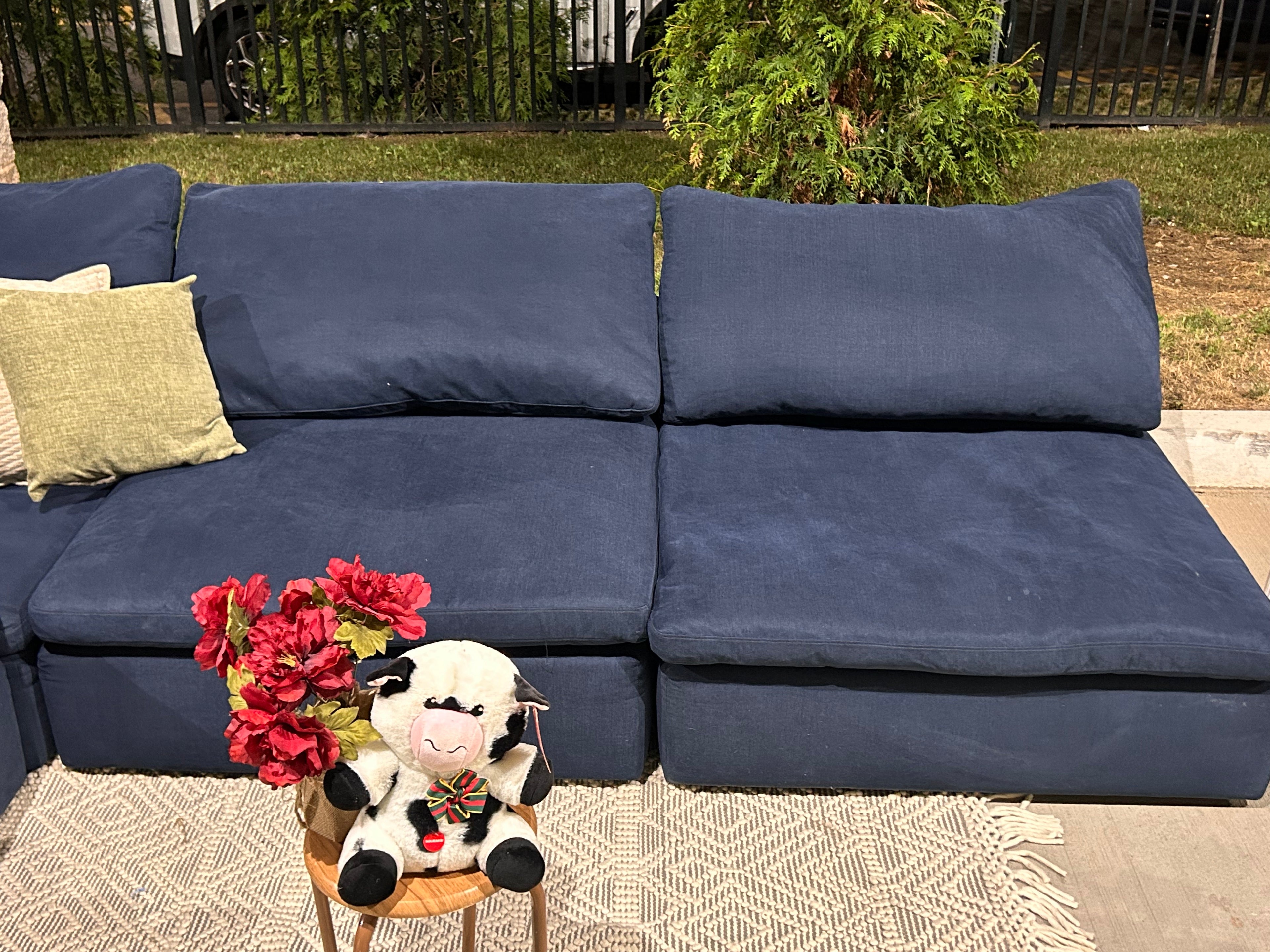 Dream Navy blue modular 4 piece sectional