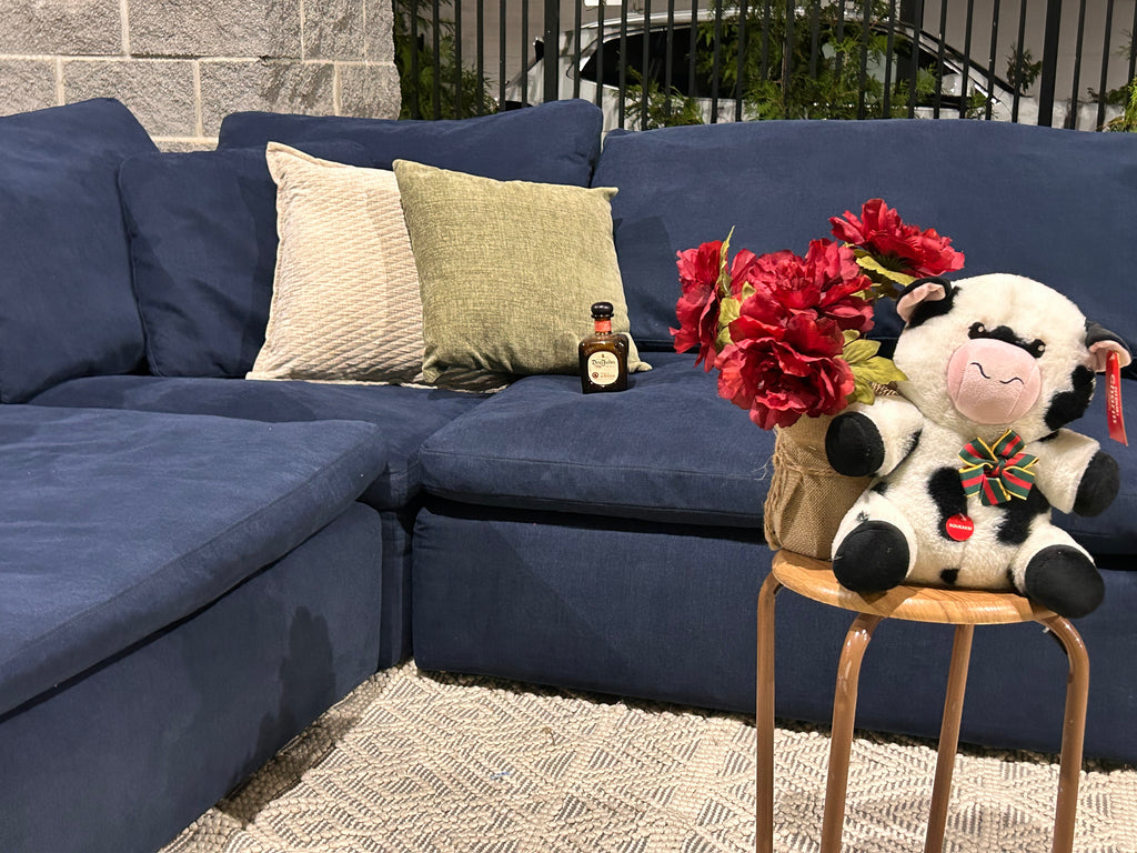 Dream Navy blue modular 4 piece sectional